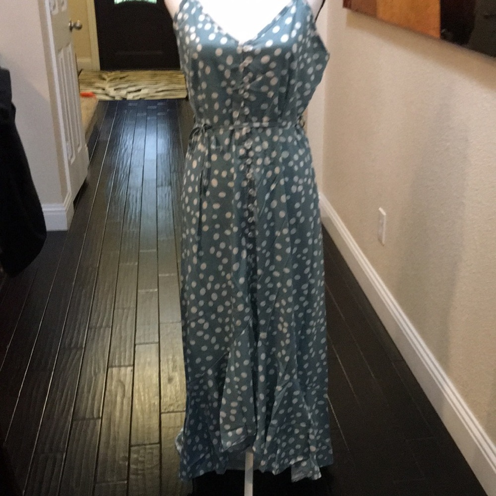 Dot Maxi Dress in Mint and white - Picture 9 of 13
